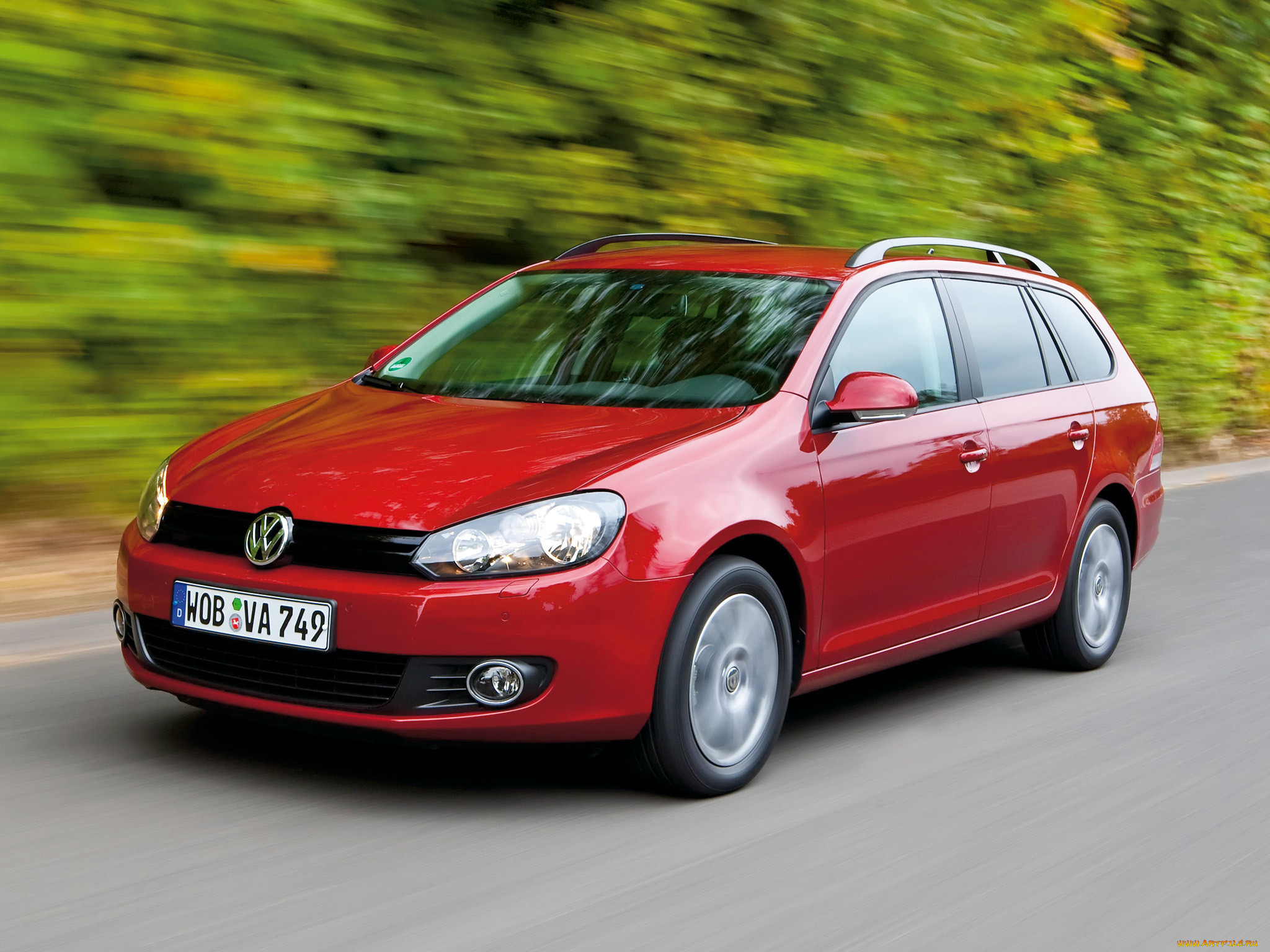 , volkswagen, golf, vi, variant, red